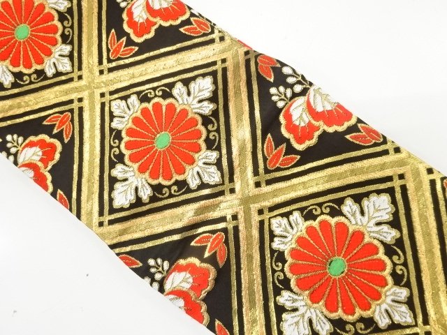 Japanese Kimono / Antique / Hanhaba Obi Combined weave